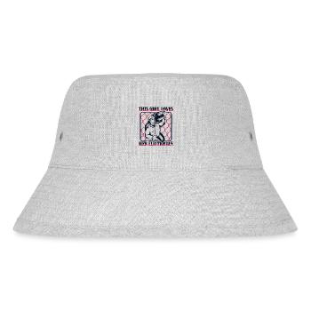 This Girl Loves Her Electrician Electrical Engineer - Stanley/Stella Recycled Bucket Hat - heather grey - Front