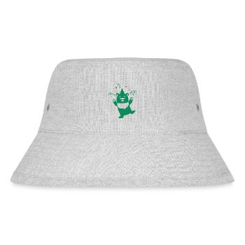 Bär - Panda Wald Natur Freiheit wild - Stanley/Stella recycelter Bucket Hat - Grau meliert - Vorne