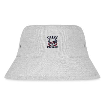 Crazy Mechanic Car Mechanic Mechatronics Technician Automotive - Stanley/Stella Recycled Bucket Hat - heather grey - Front