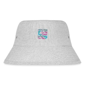 Dolphin Sometimes I Question My - Stanley/Stella recycelter Bucket Hat - Grau meliert - Vorne