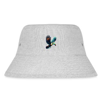 Tukan Papagei Vogel Kanarienvogel Paradiesvogel - Stanley/Stella recycelter Bucket Hat - Grau meliert - Vorne
