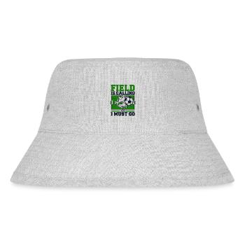 Field Is Calling And I Must Go Professional Soccer Player - Stanley/Stella Recycled Bucket Hat - heather grey - Front