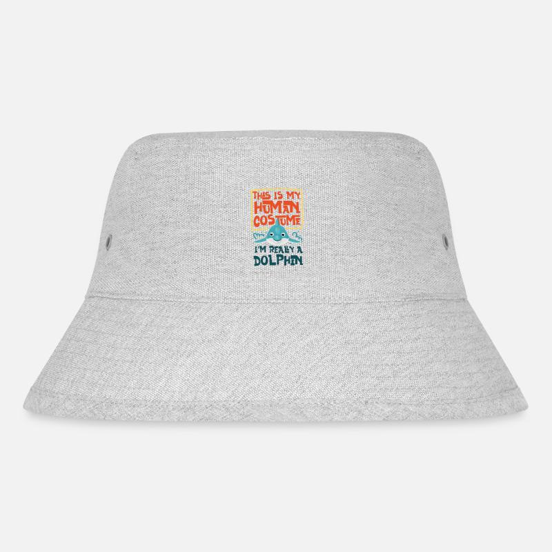 Dolphin This Is My Human Costume - Stanley/Stella recycelter Bucket Hat - Grau meliert