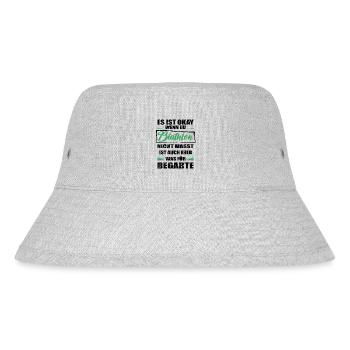 Biathlon Lustiger Spruch für Mann & Frau - Stanley/Stella recycelter Bucket Hat - Grau meliert - Vorne