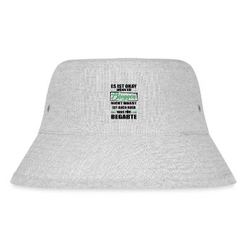 Bloggen Lustiger Spruch für Mann & Frau - Stanley/Stella recycelter Bucket Hat - Grau meliert - Vorne