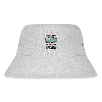 Bobfahren Lustiger Spruch für Mann & Frau - Stanley/Stella recycelter Bucket Hat - Grau meliert - Vorne