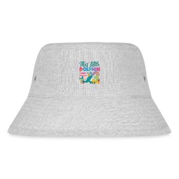 Dolphin 3rd Birthday Watercolor - Stanley/Stella recycelter Bucket Hat - Grau meliert - Vorne