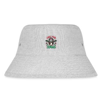 Sloth Christmas Sloth Santa Hat - Stanley/Stella Recycled Bucket Hat - heather grey - Front