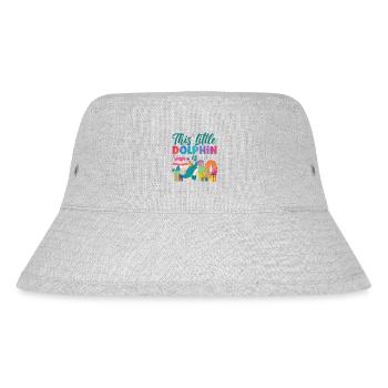 Dolphin 10th Birthday Watercolor - Stanley/Stella recycelter Bucket Hat - Grau meliert - Vorne