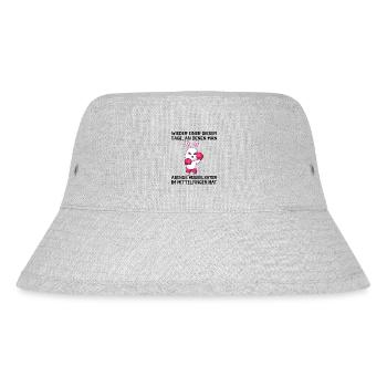 Lustiger Spruch Mittelfinger Boxen - Stanley/Stella recycelter Bucket Hat - Grau meliert - Vorne
