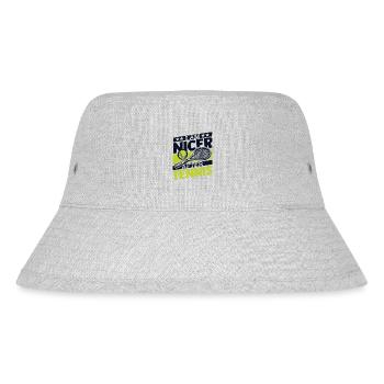 I Am Nicer After Tennis Tennis Player - Stanley/Stella Recycled Bucket Hat - heather grey - Front