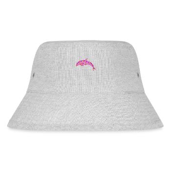 Dolphin Heart - Stanley/Stella Recycled Bucket Hat - heather grey - Front
