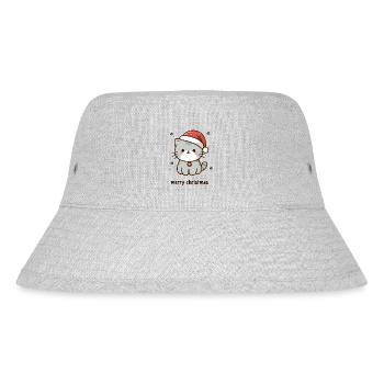Kätzchenparty - Frohe Weihnachten - Stanley/Stella recycelter Bucket Hat - Grau meliert - Vorne