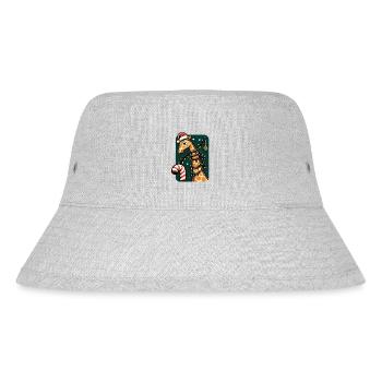 Giraffe, Giraffe, Christmas, Africa, Animals - Stanley/Stella Recycled Bucket Hat - heather grey - Front