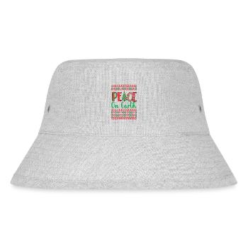 Peace in the World on Planet on Earth Peace - Stanley/Stella recycelter Bucket Hat - Grau meliert - Vorne