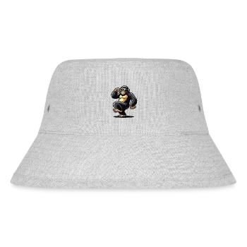 Gorilla with sunglasses - Stanley/Stella Recycled Bucket Hat - heather grey - Front
