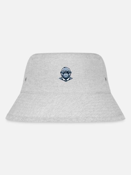 Gorilla mit Sonnenbrille - Stanley/Stella recycelter Bucket Hat - Grau meliert