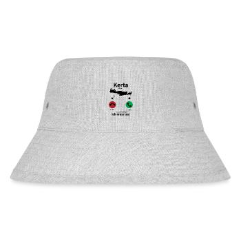 Griechenland Kreta ruft an lustiges Geschenk - Stanley/Stella recycelter Bucket Hat - Grau meliert - Vorne