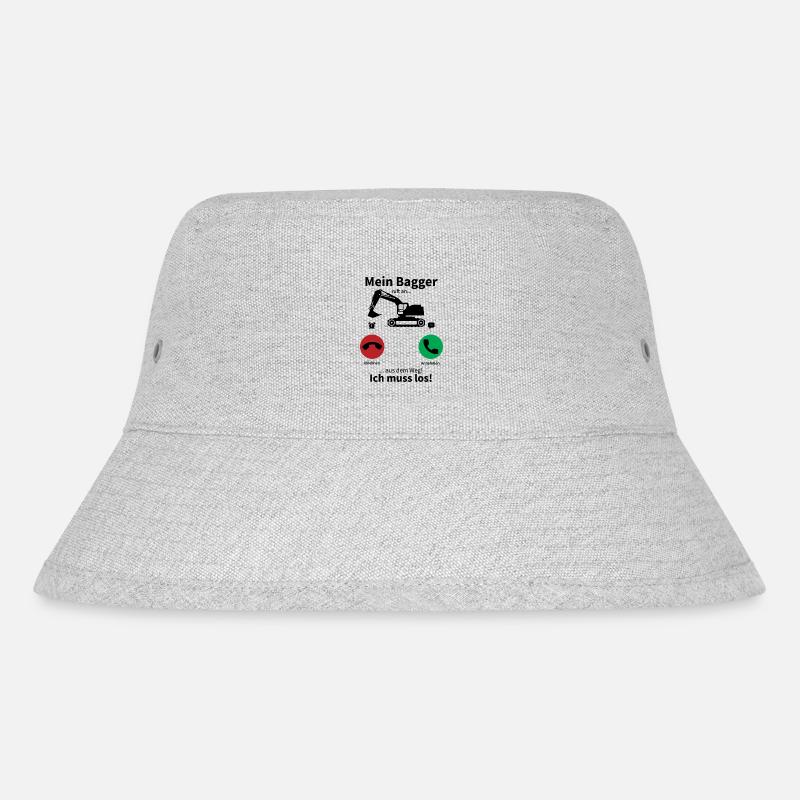 Mein bagger ruft an und ich muss gehen - Stanley/Stella recycelter Bucket Hat - Grau meliert