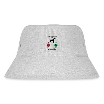 Mein Foxterrier ruft an - Stanley/Stella recycelter Bucket Hat - Grau meliert - Vorne