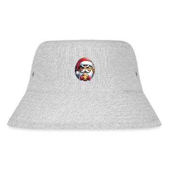 Weihnachtsmann als Keks - Stanley/Stella recycelter Bucket Hat - Grau meliert - Vorne