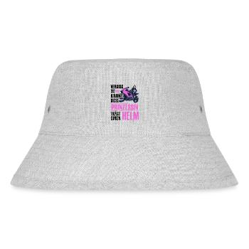 Vergiss die Krone diese Prinzessin trägt einen Hel - Stanley/Stella recycelter Bucket Hat - Grau meliert - Vorne