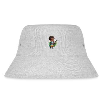 Niedlicher Jungen mit Panda und Naturmotiv - Stanley/Stella recycelter Bucket Hat - Grau meliert - Vorne