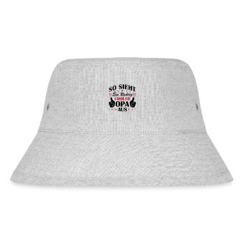 So sieht ein richtig cooler opa aus - Stanley/Stella recycelter Bucket Hat - Grau meliert - Vorne