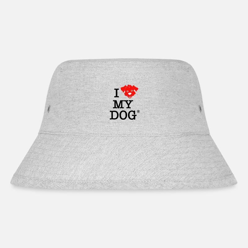 Ich liebe meinen Hund - Stanley/Stella recycelter Bucket Hat - Grau meliert