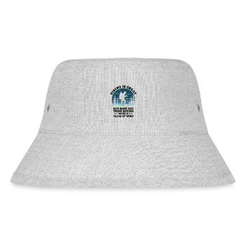 Wandern Natur Trekking Bergsteigen Wanderer Outdoo - Stanley/Stella recycelter Bucket Hat - Grau meliert - Vorne
