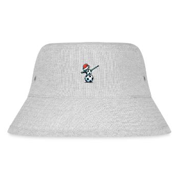 Schneemann Dabbing Schneemann Dab Schneemänner - Stanley/Stella recycelter Bucket Hat - Grau meliert - Vorne