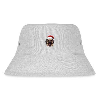 Leonberger Hund Kopf Weihnachten Portät - Stanley/Stella recycelter Bucket Hat - Grau meliert - Vorne
