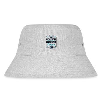 Introverted But Willing To Discuss Fishing Angler - Stanley/Stella recycelter Bucket Hat - Grau meliert - Vorne