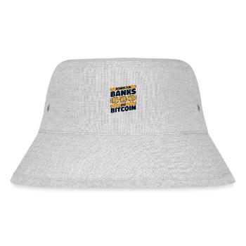 Screw The Banks Use Bitcoin Crypto Kryptowährung - Stanley/Stella recycelter Bucket Hat - Grau meliert - Vorne