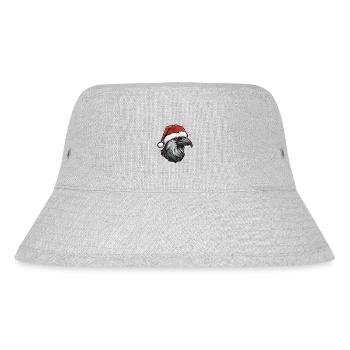 Crow Raven Christmas Animal Head - Stanley/Stella Recycled Bucket Hat - heather grey - Front