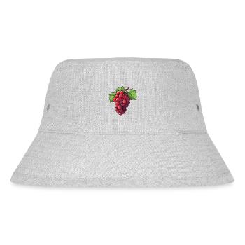 Weintrauben Symbol - Stanley/Stella recycelter Bucket Hat - Grau meliert - Vorne