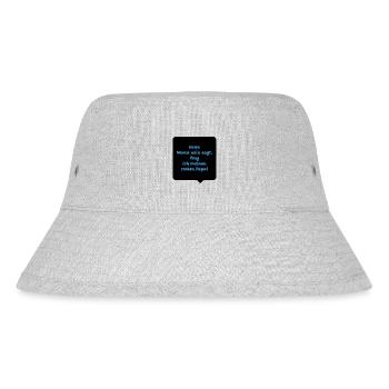 Wenn Mama nein sagt, frag ich meinen coolen Papa - Stanley/Stella recycelter Bucket Hat - Grau meliert - Vorne