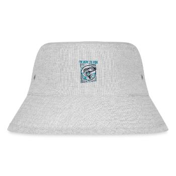 Je suis ici pour pêcher, pêcheur au fil, pêcheur en haute mer, pêcheur à la ligne - Bob recyclé Stanley/Stella - gris chiné - Devant