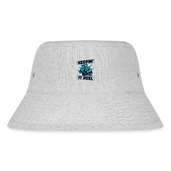 Keepin It Reel Spinnfischer Hochseeangler Angler - Stanley/Stella recycelter Bucket Hat - Grau meliert - Vorne
