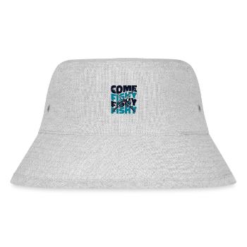 Come Fishy Fishy Fishy Fliegenfischer - Stanley/Stella recycelter Bucket Hat - Grau meliert - Vorne