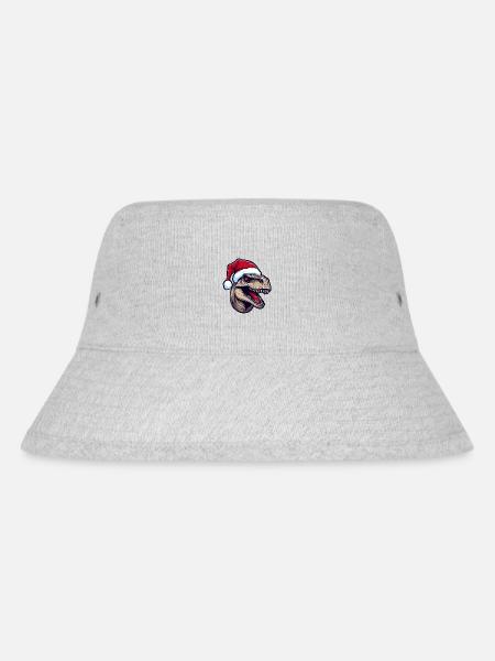 Dinosaurier Weihnachten Tier Kopf - Stanley/Stella recycelter Bucket Hat - Grau meliert