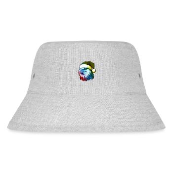 Adler Kopf Weihnachten Portät Bunt - Stanley/Stella recycelter Bucket Hat - Grau meliert - Vorne