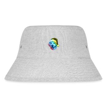 Labrador Hund Kopf Weihnachten Portät Bunt - Stanley/Stella recycelter Bucket Hat - Grau meliert - Vorne