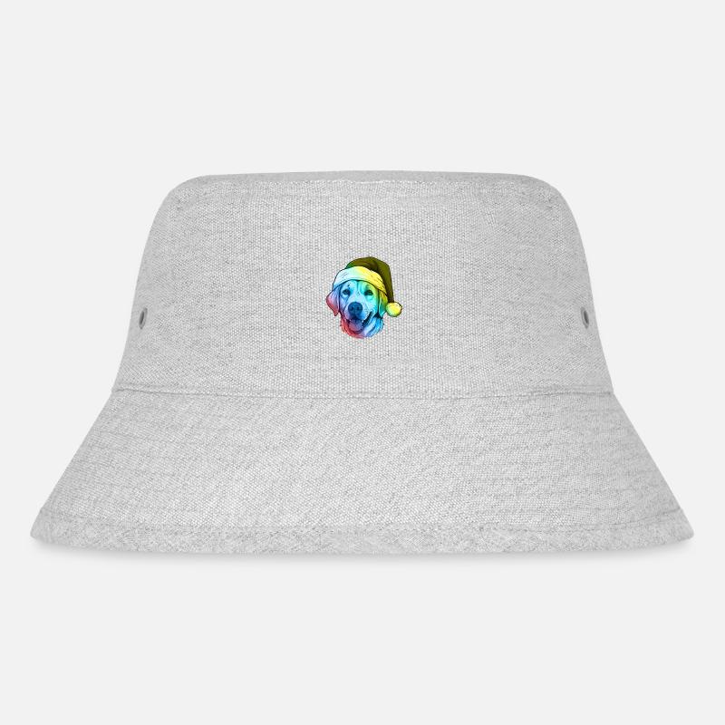 Labrador Hund Kopf Weihnachten Portät Bunt - Stanley/Stella recycelter Bucket Hat - Grau meliert