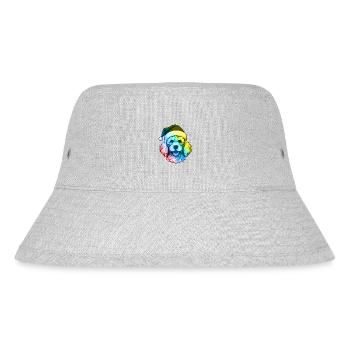 Pudel Hund Kopf Weihnachten Portät Bunt - Stanley/Stella recycelter Bucket Hat - Grau meliert - Vorne