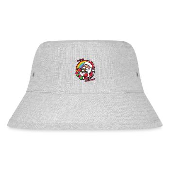 Der Weihnachtsmann isst Ramen, keine Ramen, kein Weihnachten - Stanley/Stella recycelter Bucket Hat - Grau meliert - Vorne
