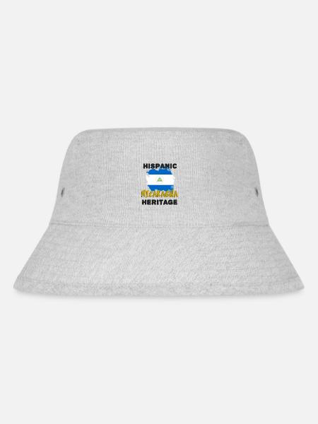 Hispanic Nicaragua Heritage - Stanley/Stella recycelter Bucket Hat - Grau meliert