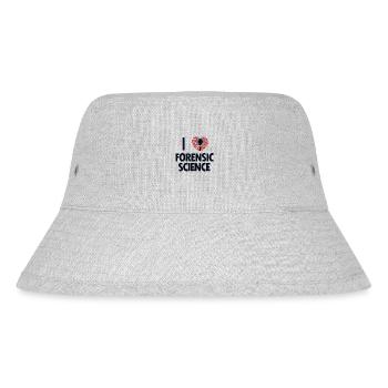 I Love Forensic Science IT Forensics Dactyloscopy - Stanley/Stella Recycled Bucket Hat - heather grey - Front