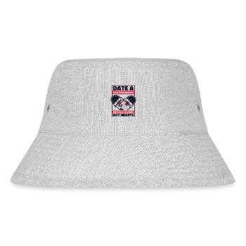 Date A Skateboarder We Break Boards Not Hearts - Stanley/Stella Recycled Bucket Hat - heather grey - Front