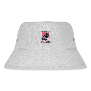Try And Fail But Don't Fail To Try Skatepark - Stanley/Stella recycelter Bucket Hat - Grau meliert - Vorne